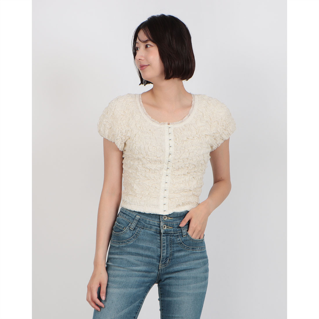 クラネ CLANE SHIRRING PUFF TOPS(508421805) | クラネ(CLANE