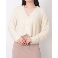 12Twelve Agenda/トゥエルブアジェンダ 12Twelve Agenda ビジュー釦Vネックシャギーカーディガン/508421839