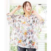 ScoLar/スカラー ScoLar ミックスフルーツ柄シアーチュニック/508421897