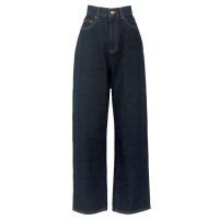 KOBE LETTUCE/コウベレタス KOBE LETTUCE 綿100%ハイウエストストレートワイドデニムパンツ【プチ】 [M4060]/506889486