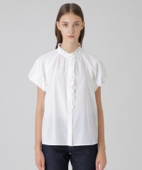 BLUE LABEL CRESTBRIDGE/ドライクリアシャンブレーフリルブラウス/508392469