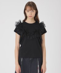 BLUE LABEL CRESTBRIDGE/コットンライトポンチフリルチュールカットソー/508392472