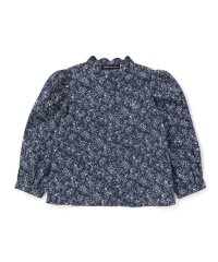 BeBe Petits Pois Vert/スカラップ襟ブロード花柄シャツ(110~150cm)/508399666