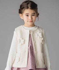 BeBe Petits Pois Vert/花モチーフシープボアベスト(95~150cm)/508399676