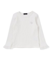 BeBe Petits Pois Vert/フリル袖リブロングTシャツ(95~150cm)/508399677