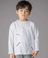 BeBe Petits Pois Vert/タックプリーツ刺しゅうロングTシャツ(95~160cm)/508399678
