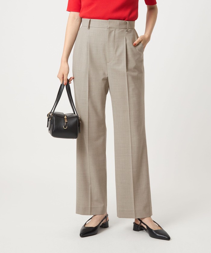 グリーンレーベルリラクシング　テーラード パンツスーツ ストレッチ 38 size TALLあり］カチリラ テーパード パンツ（スラックス
