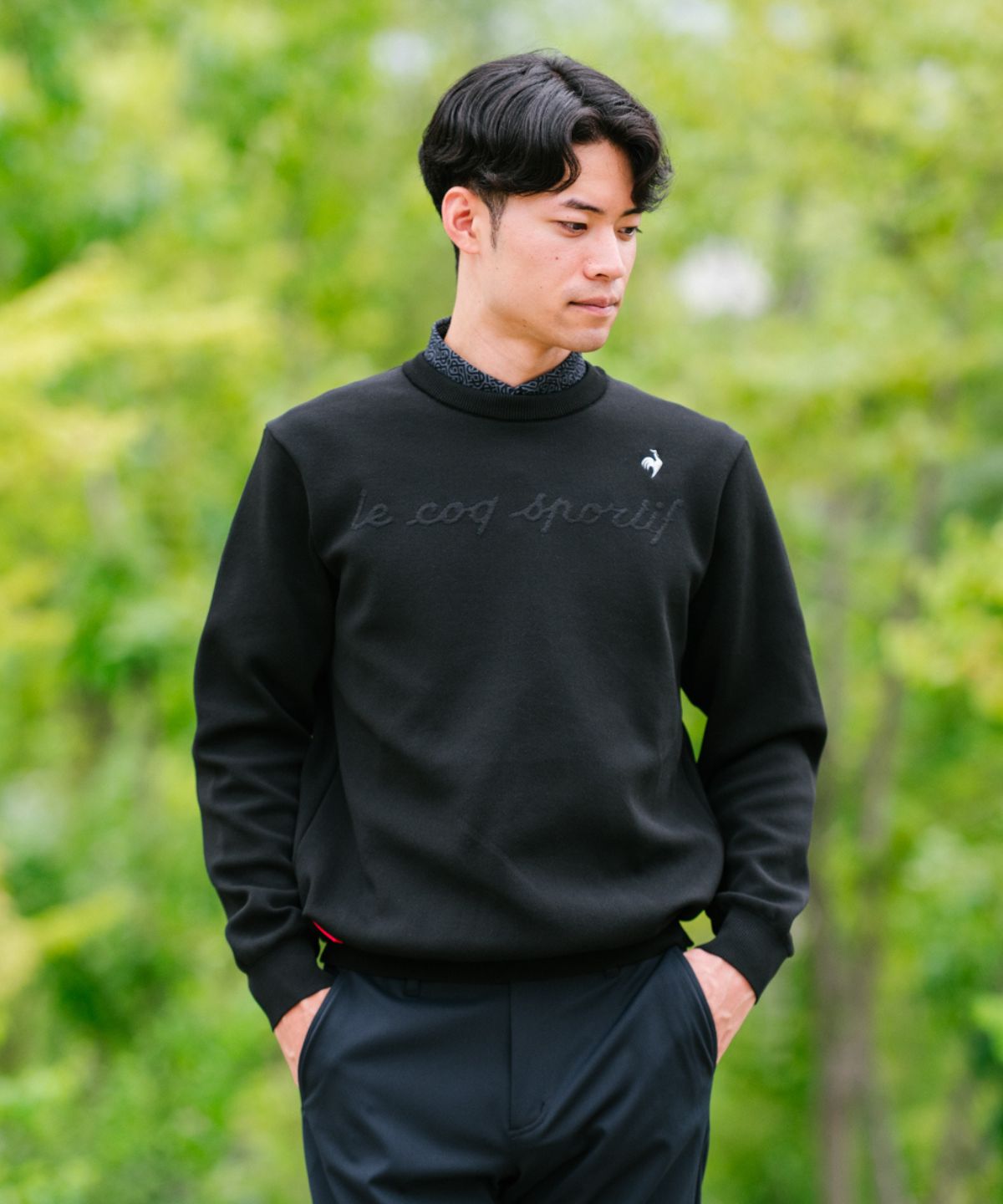 【LL】 ルコックスポルティフゴルフ セーター リバーシブル クルーネック ルコックスポルティフ ゴルフ le coq sportif golf 【直営店限定