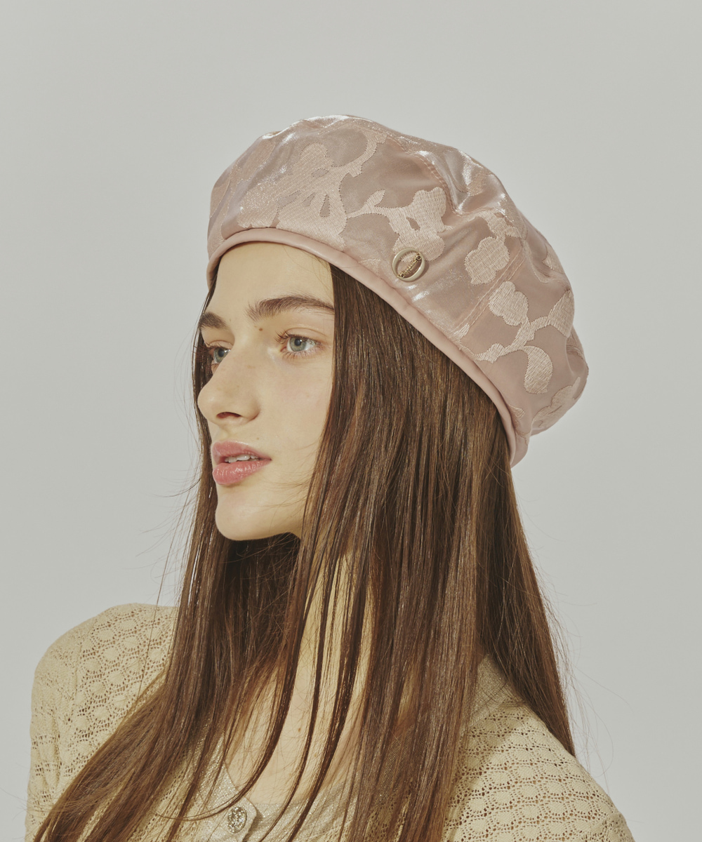 即購入可　新品未使用　Chapeau d’ O シャポードオー　ベレー帽　夏 シャポー ド オー Chapeau d'O Chapeau d' O EMB Sheer Beret