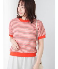 Te chichi TERRASSE/テチチ テラス Te chichi TERRASSE シアーボーダー半袖プルオーバー/508423968