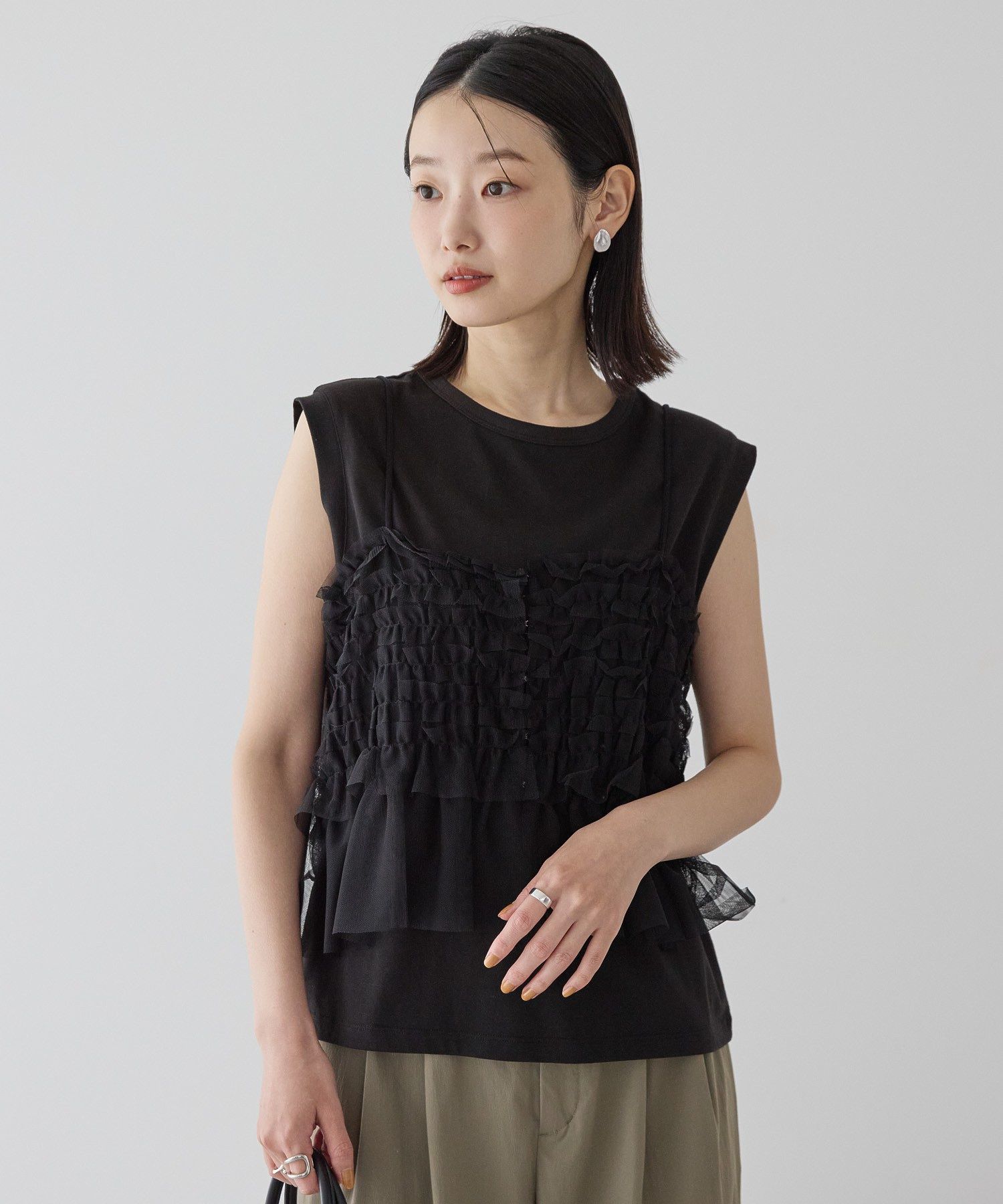 hholic エイチホリック　完売　チュールトップス　新品未使用　ブラック hholic エイチホリック 完売 チュールトップス 新品未使用 ブラック