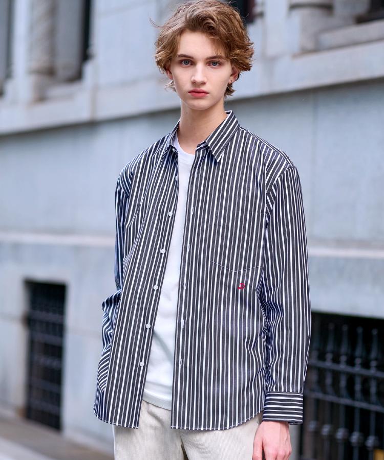 【美品】SHIPS × THOMAS MASON ストライプ　ドレスシャツ THOMAS MASON ストライプシャツ