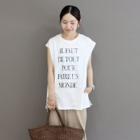 Aletta vita/アレッタ ヴィータ Aletta vita 綿天竺ロゴフレンチカットソー/508425576