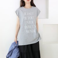 Aletta vita/アレッタ ヴィータ Aletta vita 綿天竺ロゴフレンチカットソー/508425576