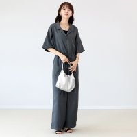 Aletta vita/アレッタ ヴィータ Aletta vita エステルツイル開襟オールインワンサロペット/508425577