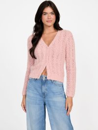 GUESS/ゲス GUESS LS Vn Bea Open Stitch Cardigan/508425793