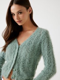 GUESS/ゲス GUESS LS Vn Bea Open Stitch Cardigan/508425793