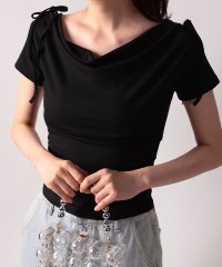 VIVIDLADY/ビビッドレディ VIVIDLADY 肩リボンドレープ半袖Tシャツ/508425812
