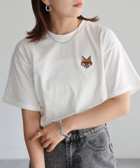 Riberry/リベリー Riberry めがねキツネ胸刺繍半袖Tシャツ/508425972
