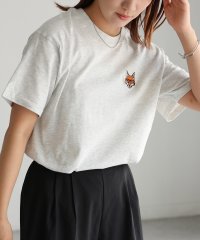 Riberry/リベリー Riberry めがねキツネ胸刺繍半袖Tシャツ/508425972
