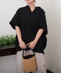 libelle more/リベル モア libelle more 【抗菌・UVカット・吸水速乾】「やわさらリネン」バンドカラーシャツ/508425974