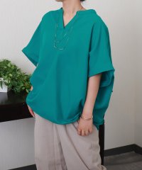 libelle more/リベル モア libelle more 【抗菌・UVカット・吸水速乾】「やわさらリネン」バンドカラーシャツ/508425974