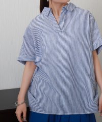 libelle more/リベル モア libelle more 【抗菌・UVカット・吸水速乾】「やわさらリネン」ストライプスキッパーシャツ/508425975