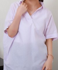 libelle more/リベル モア libelle more 【抗菌・UVカット・吸水速乾】「やわさらリネン」ストライプスキッパーシャツ/508425975