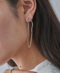 MAISON BREEZE/メゾンブリーズ MAISON BREEZE ピアス Combination Metal ニッケルフリー メタル ハーフ ウェーブ ライン キヘイチェーン オーバ/508425988