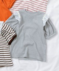 apres les cours/肩フリルフラワーモチーフTシャツ/508145104