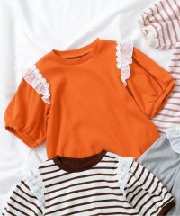 apres les cours/肩フリルフラワーモチーフTシャツ/508145104