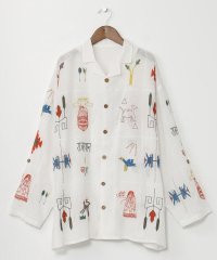 CAYHANE/チャイハネ チャイハネ ラジャラン刺繍メンズシャツ/508426641