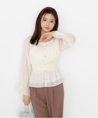 PROPORTION BODY DRESSING/フロント釦シャーリングブラウス/508426923