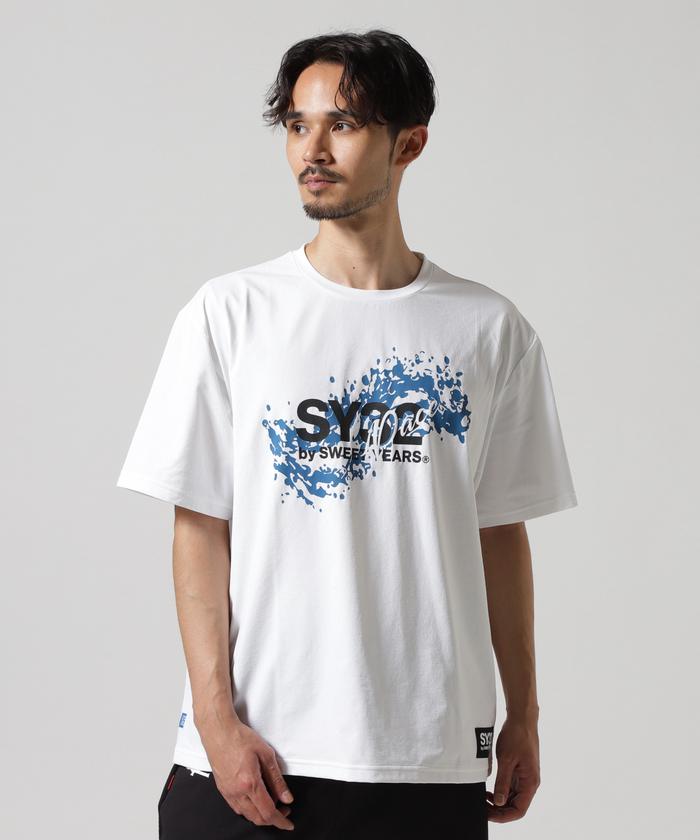SWEET YEARS モノクロポロシャツ　総ロゴ　ロイヤルフラッシュ ロイヤルフラッシュ ROYAL FLASH SY32 by SWEETYEARS/MICRO