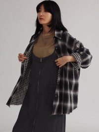 LASUD/ラシュッド LASUD オーバーサイズチェックシャツ/508428550