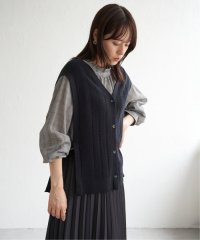 ikka/綿混サイドリボンニットベスト/508206590