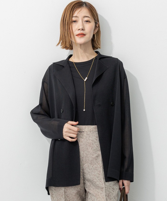 Y's ヨウジヤマモト ニット ダブルブレスト ピーコート カーディガン L相当 Yohji Yamamoto POUR HOMME ヨウジヤマモトプールオム 21AW HX