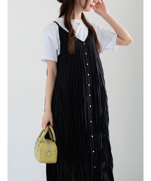 テチチ Te chichi ワッシャープリーツキャミワンピース