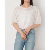 STYLEBLOCK/スタイルブロック STYLEBLOCK スパンコール付きチュールクロップドブラウス/508430098