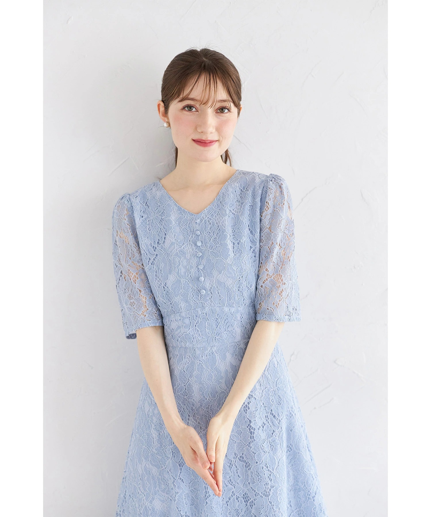 ベルセレージュ　エコロ　デイリーセット トッコクローゼット tocco closet くるみ飾り釦付きフラワー