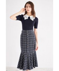 tocco closet/トッコクローゼット tocco closet 3WAYウエストリボン付きツイード切り替えスカート/508430134