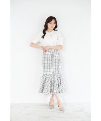 tocco closet/トッコクローゼット tocco closet 3WAYウエストリボン付きツイード切り替えスカート/508430134