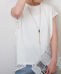 libelle more/リベル モア libelle more サイド刺繍レース切替カットソー/508430139