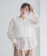 MAC HOUSE/マックハウス Mac－House クロシェライクレース羽織ノーカラーシャツ/508430176