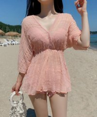 ALWAYS/アイモハ aimoha BORA AURA 3点セットハイウエストフリル体型カバー水着ビキニ 【返品不可商品】/508430202