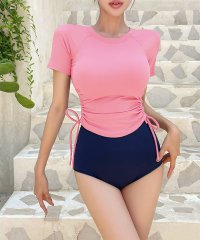 ALWAYS/アイモハ aimoha BORA AURA 2点セットサイドシャーリング体型カバー水着タンキニ 【返品不可商品】/508430203