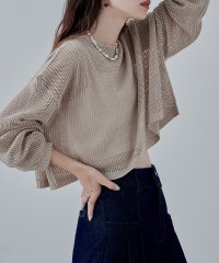 etoll./エトル etoll. クロップドクロシェニットプルオーバー/508430464
