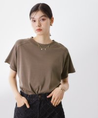 THE SHOP TK(Women)/ザ ショップ ティーケー (ウィメン) THE SHOP TK(Women) 汗染み防止リブ付きフレンチ袖Tee/508430887