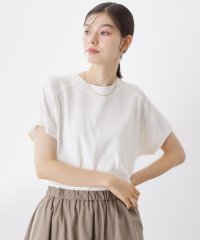 THE SHOP TK(Women)/ザ ショップ ティーケー (ウィメン) THE SHOP TK(Women) 汗染み防止リブ付きフレンチ袖Tee/508430887