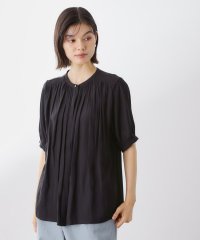 THE SHOP TK(Women)/ザ ショップ ティーケー (ウィメン) THE SHOP TK(Women) ヴィンテージサテンギャザー5分袖ブラウス/508430891